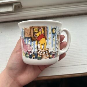 Royal Doulton Winnie the Pooh Illustrated Ceramic Mug in Yellow and Red